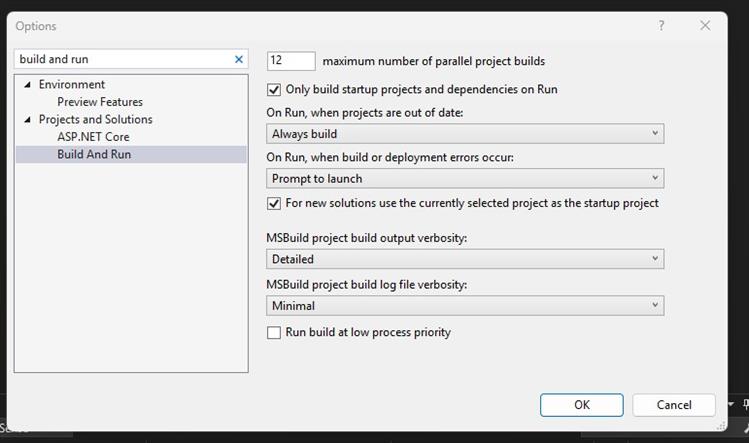 Visual Studio when build output detailed ?